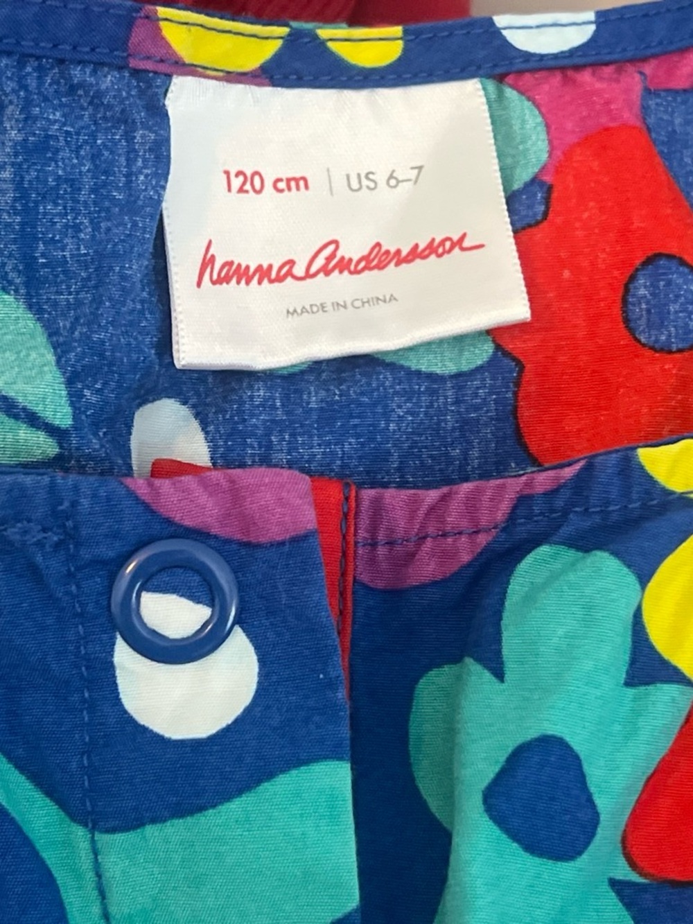 Hanna Andersson Blue Floral Print Skirt with Multicolor Blooms